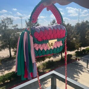 Colorful Woven Crossbody Bag